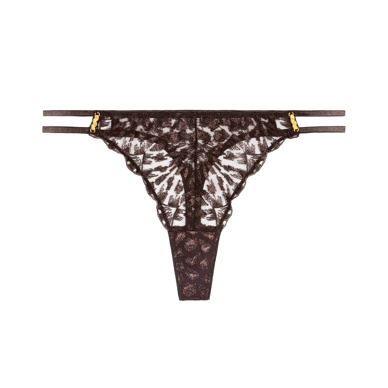 Crazy in Love Tanga in Satin Brown