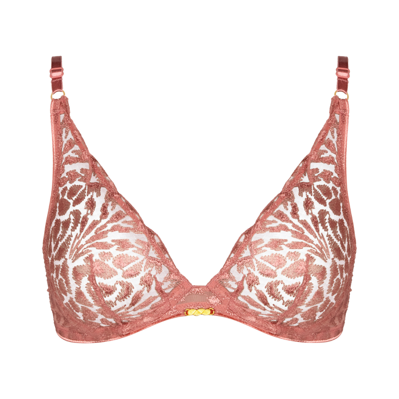 Crazy in Love Underwired Triangle Bra in Warm Pink