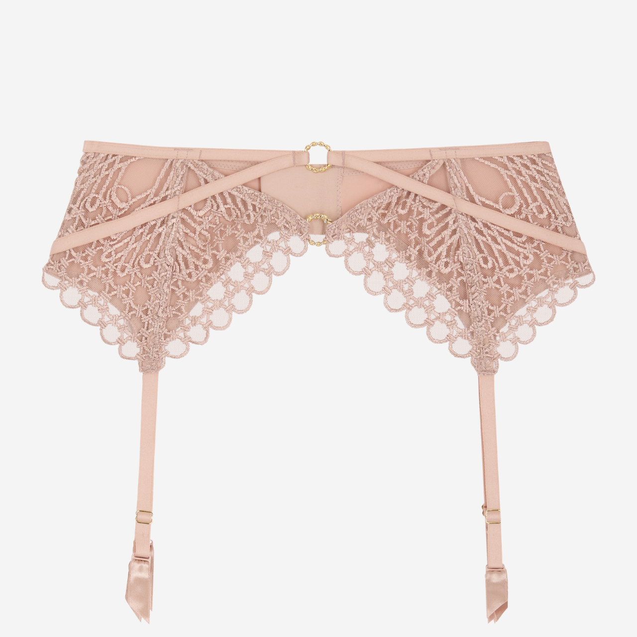 Éloge Du Désir Suspender Belt in Misty Blush