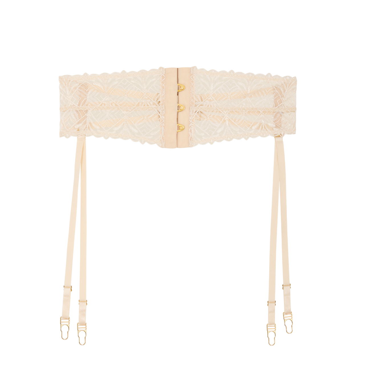 Iconic Calypso Suspender Belt in Dune