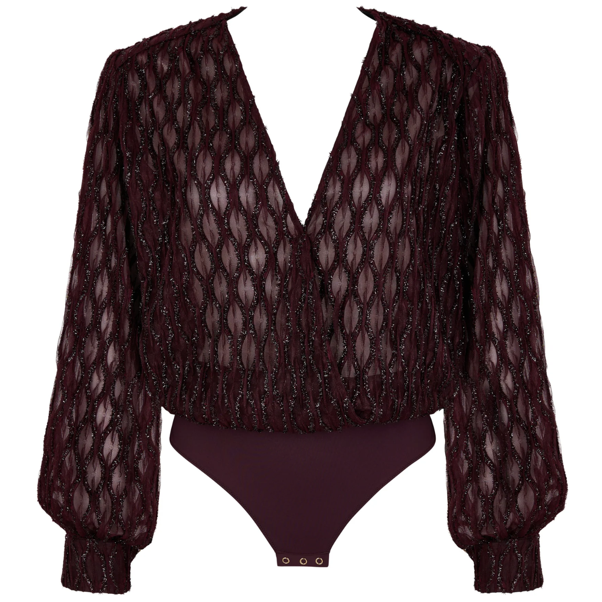 Long Sleeve Bodysuit in Supreme Burgundy