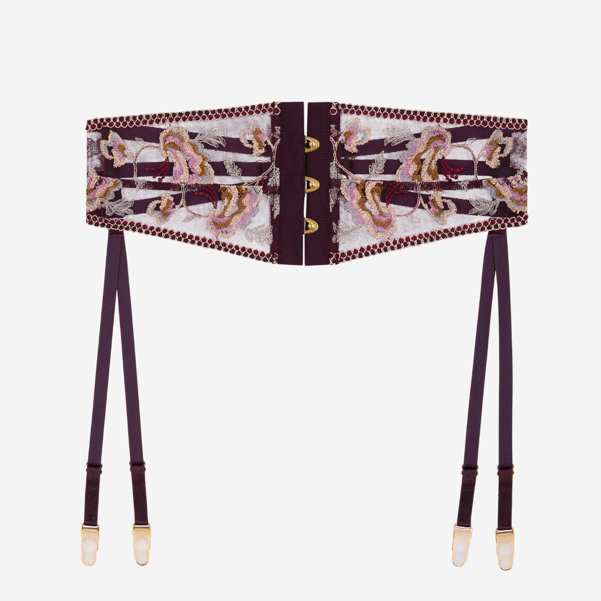 Midnight Opera Suspender Belt in Secret Purple