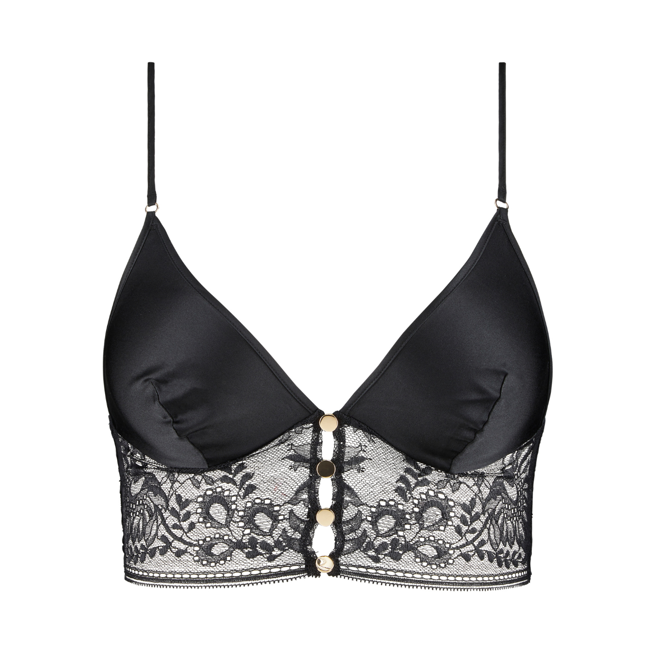 Midnight Whisper Silk Triangle Bra