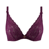 Rosessence Plunging Triangle Bra in Berry