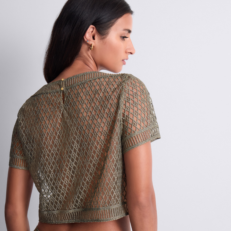 Stardust Dream Top in Green Nile