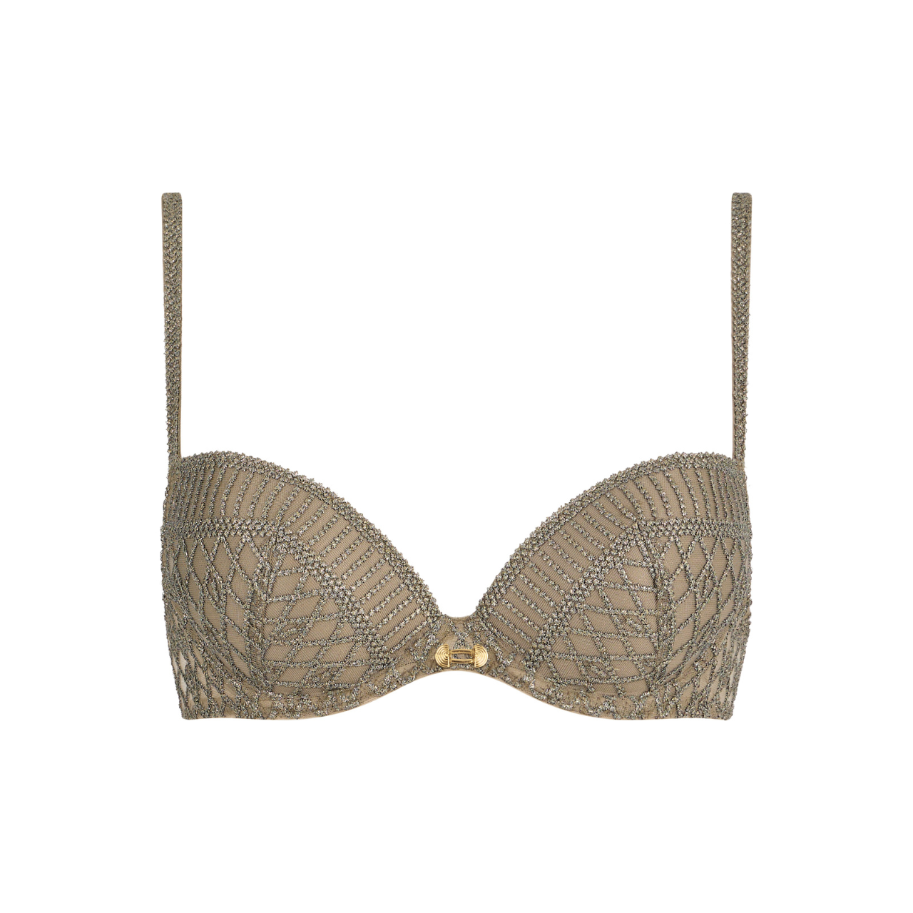 Stardust Dream Moulded Plunge Bra in Green Nile
