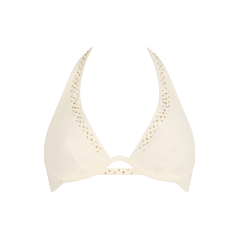 Summer Stars Triangle Bikini Top in Sea Pearl