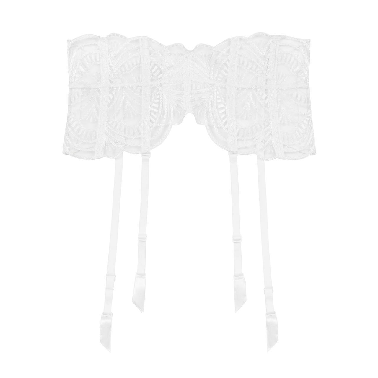 Aubade Vibes Suspender Belt in Pearl | Caroline Randell's Suspender Belts