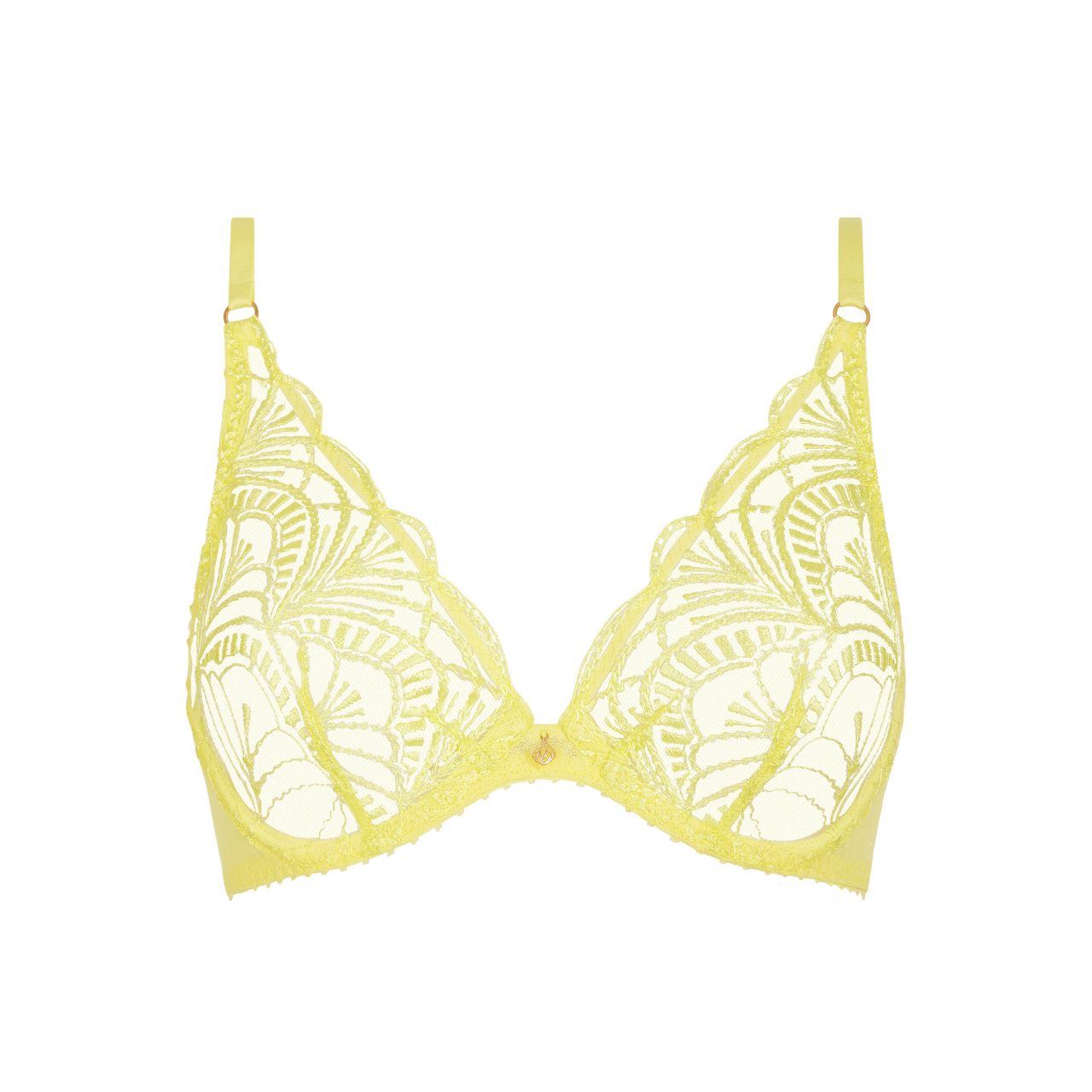 Vibes Underwired Triangle Plunge Bra in Lemonade