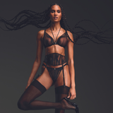 Sumptuous Waves Underwired Triangle Bra in Smoky Attraction