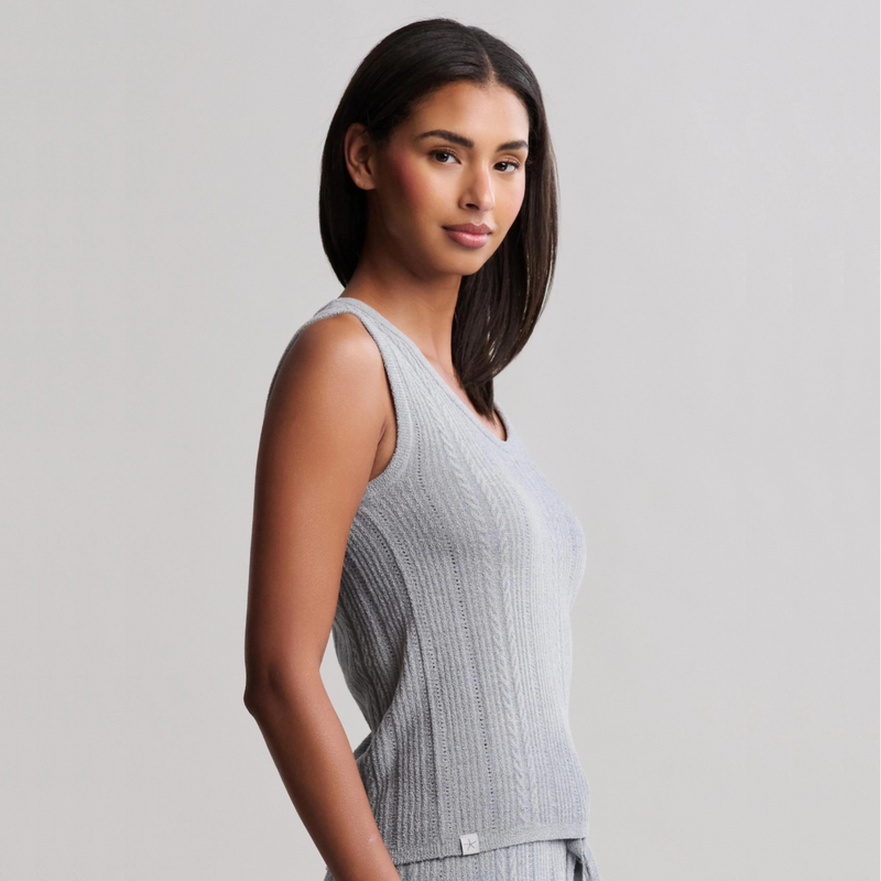 CozyChic Ultra Lite Cable Knit Tank