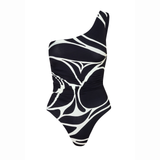 Porto One Piece Swimsuit in Black/White