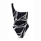 Porto One Piece Swimsuit in Black/White