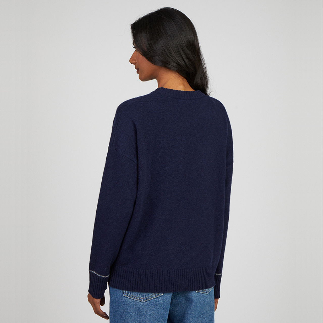 Ayleen Heritage Navy Wool Cashmere Jumper