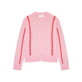 Ensley Pastel Pink Wool Cashmere Cardigan