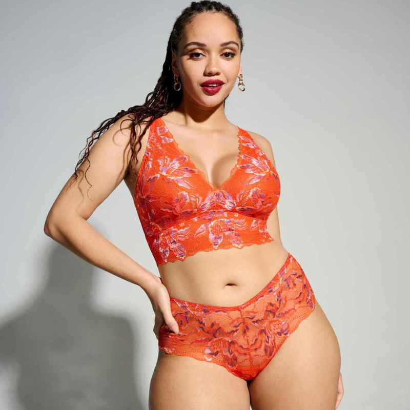 Paradiso Curvy Bralette in Sicillian Orange