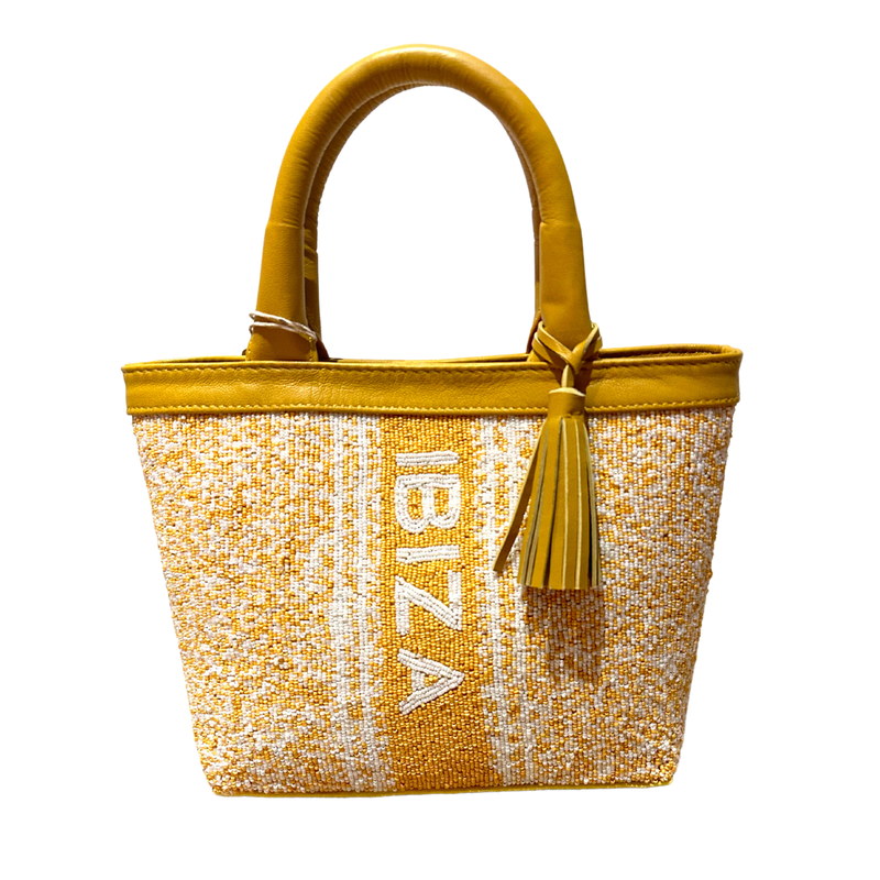 Ibiza Small Beaded Yellow Bag