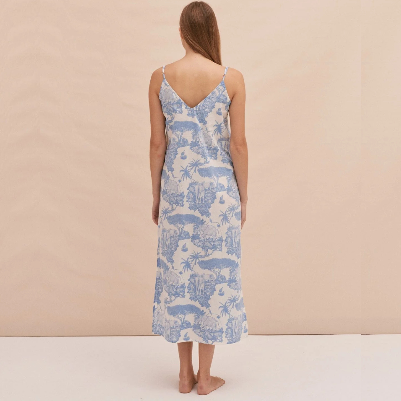Slip Nightie in Loxodonta Blue