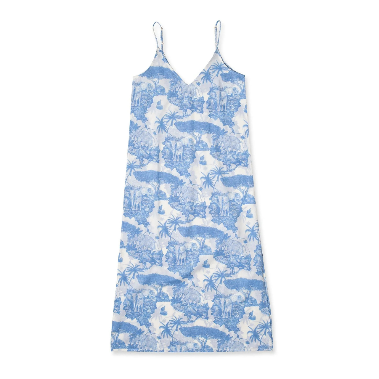 Slip Nightie in Loxodonta Blue