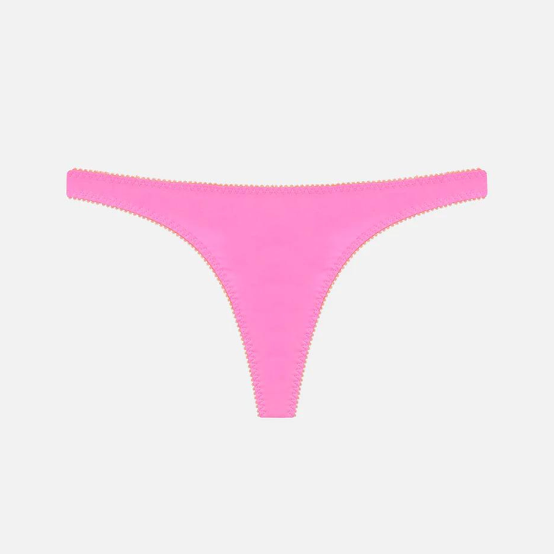 Millie Organic Cotton Thong in Bright Pink