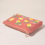 Lemon Blossom Coral Everyday Pouch
