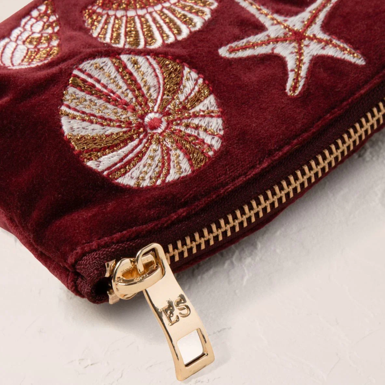 Ocean Treasures Velvet Coin Purse in Port