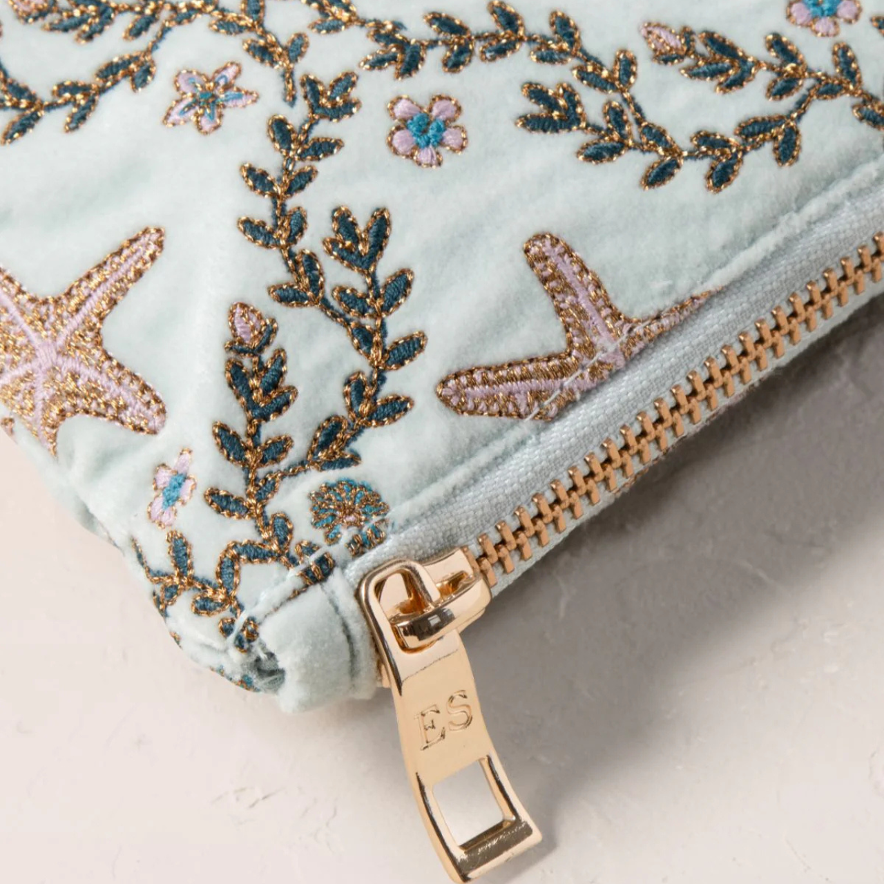 Starfish Garden Velvet Everyday Pouch