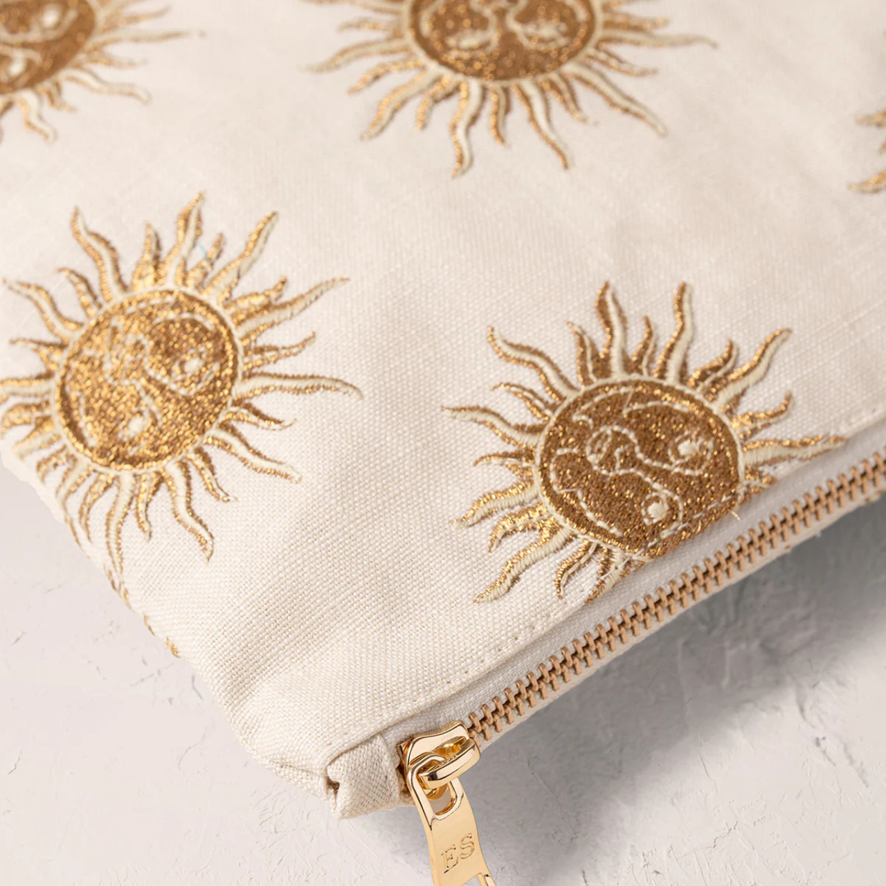 Sun Goddess Cotton Everyday Pouch In Oat