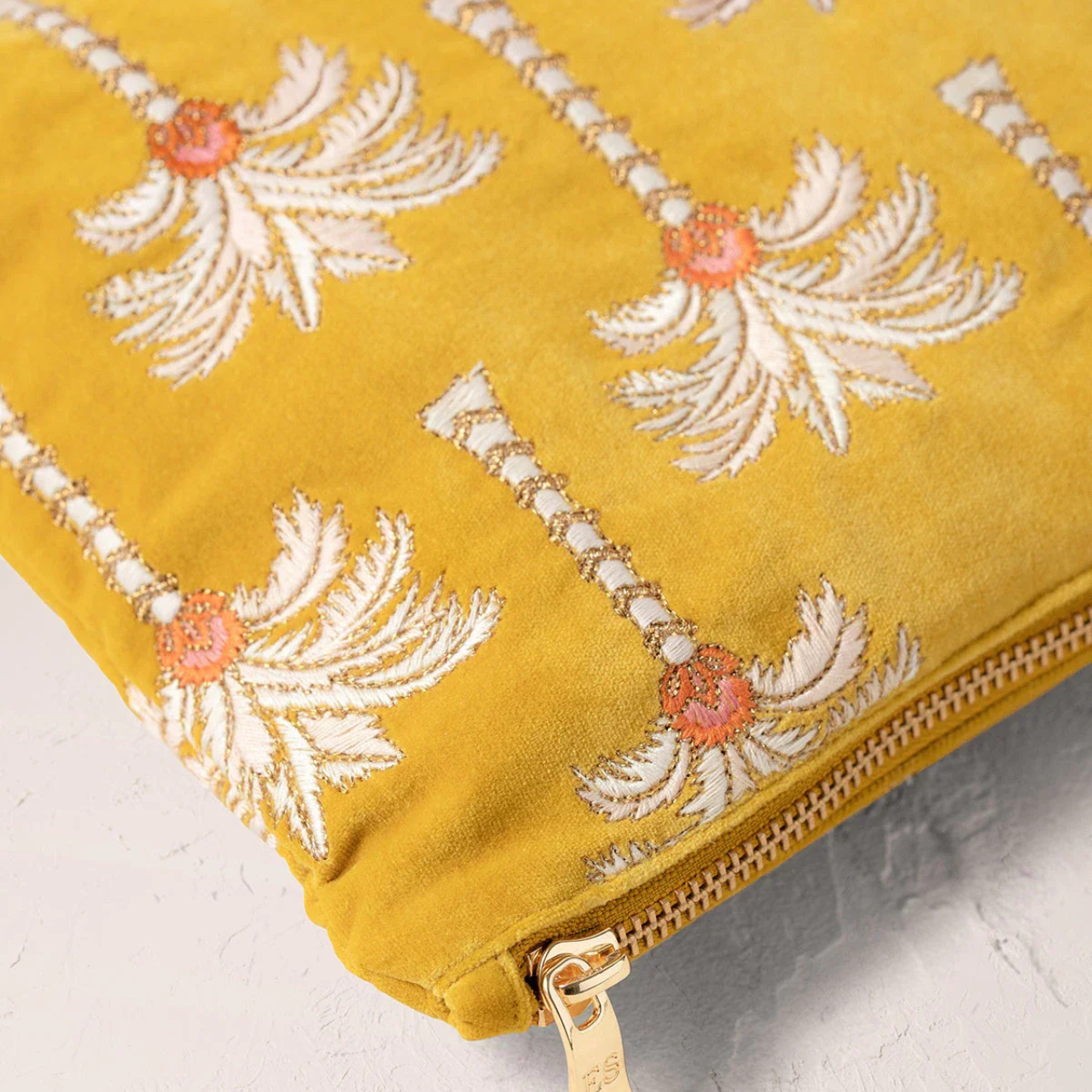 Sunrise Palms Velvet Everyday Pouch