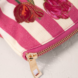 Tulip Stripe Canvas Printed Coin Purse in Pink