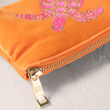 Turtle Conservation Orange Velvet Coin Purse