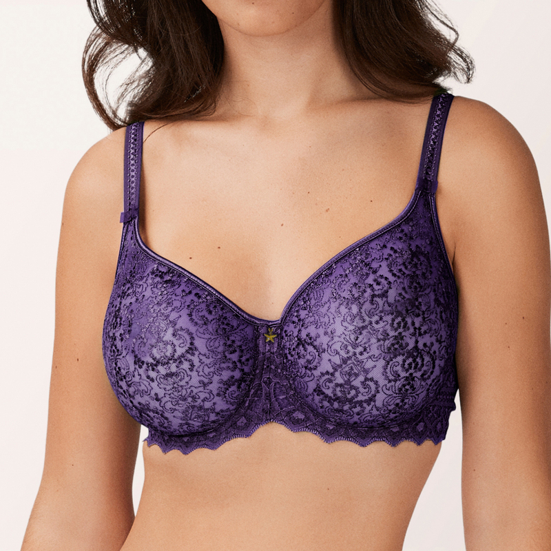 Cassiopee Limited Edition Seamless T-shirt Bra in Dark Purple