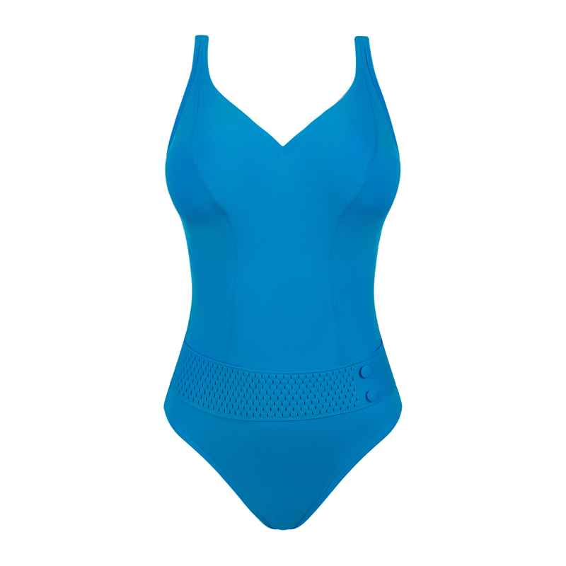 Epic V-Neck Swimsuit in Bleu
