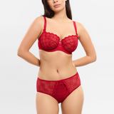 Romy Low Neck Bra in Rouge Imperial