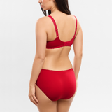 Romy Low Neck Bra in Rouge Imperial