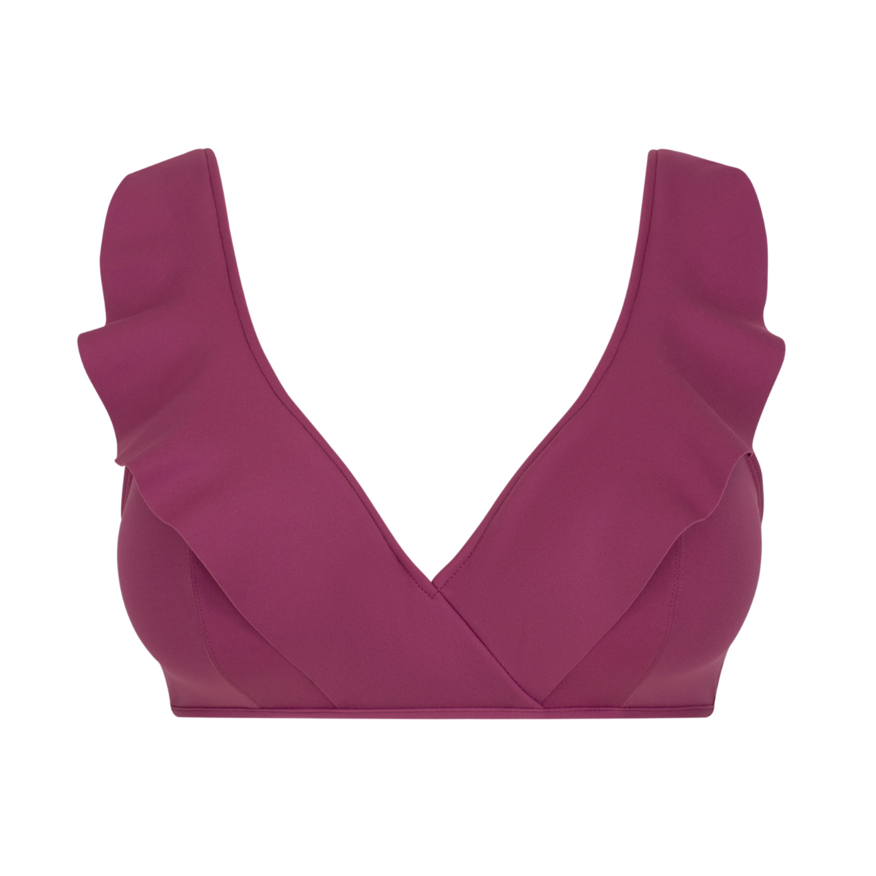 Wave Underwired V Neck Bikini Top in Orchidee