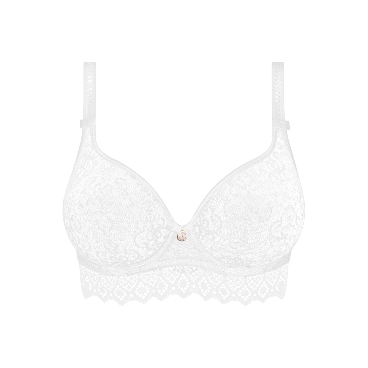 Cassiopee Seamless Plunge T-shirt Bra in White
