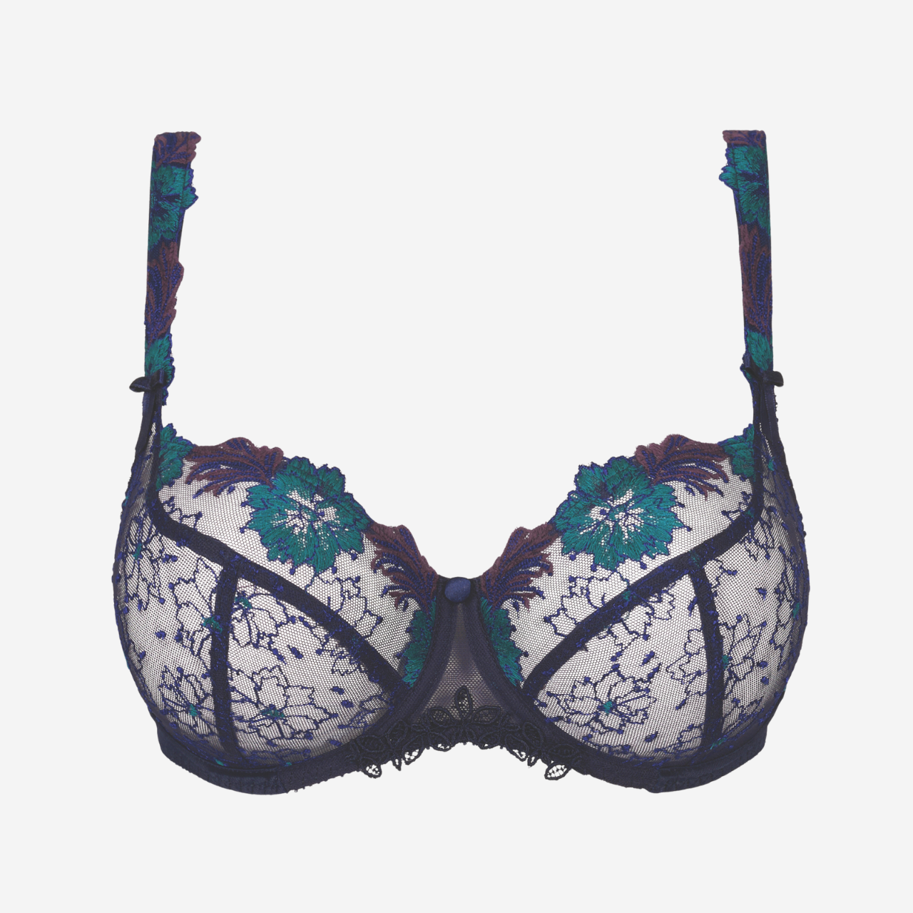 Clea Low Neck Bra in Mystic Blue