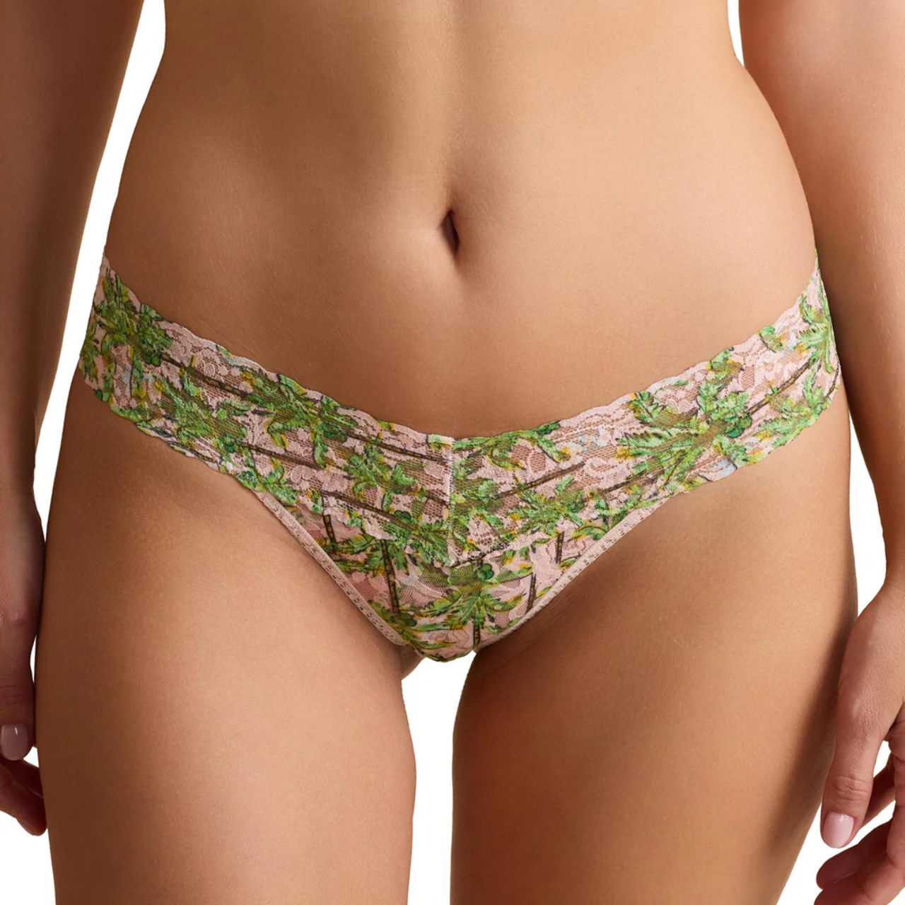 Hanky Panky Signature Lace Original Rise Thong – Perizoma Donna In Pizzo Verde Floreale – Taglia Unica 4-14 – Made In USA - copertina