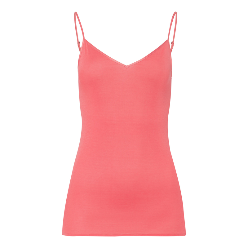 Cotton Seamless Spaghetti Camisole in Porcelain Pink