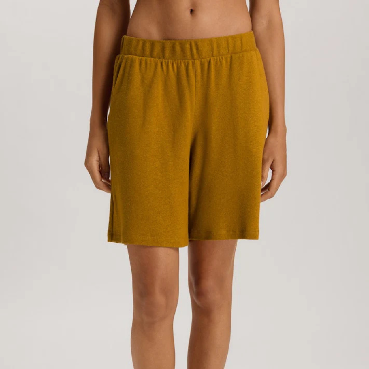 Summer Knits Shorts in Gold Cumin