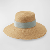 Easton Hat in Natural/Chalk Blue