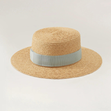 Gracie Hat in Natural/Chalk Blue