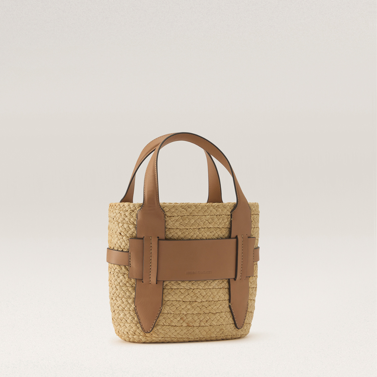 Lipari Small Tote in Natural/Caramel