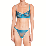 Deco Dots Thong in Turquoise