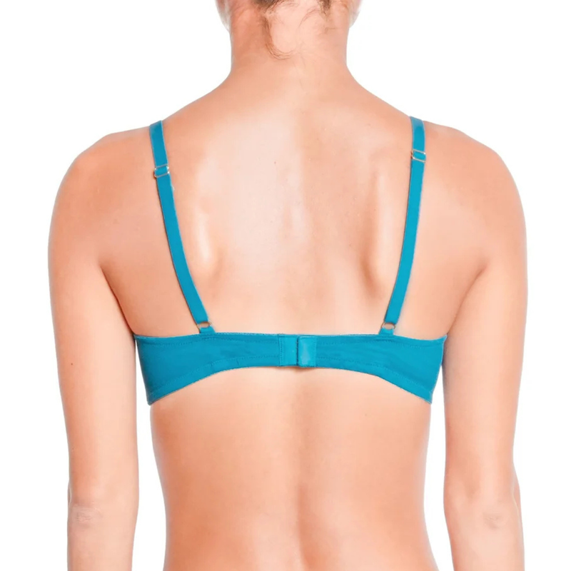 Deco Dots Underwired Bra in Turquoise