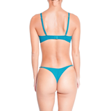 Deco Dots Underwired Bra in Turquoise