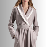 Fleece Long Taupe Robe
