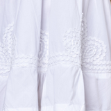 Poplin V-Back Mini Dress With Ric Rac Embroidery