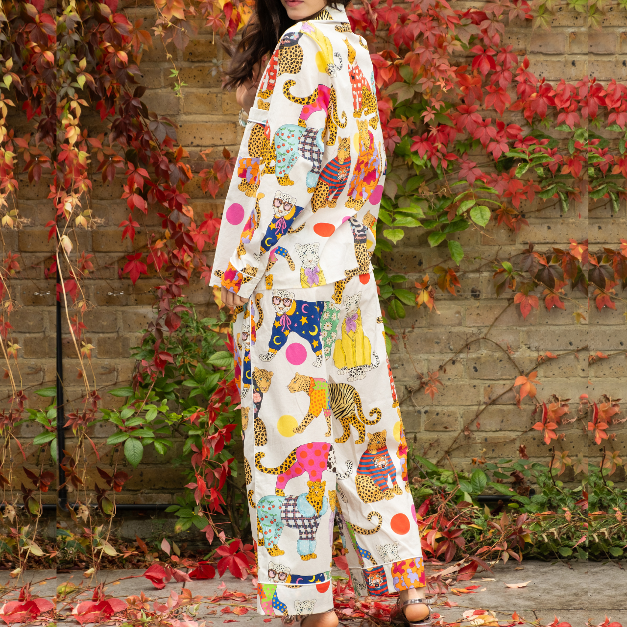 Leopards Can't Change Their Spots Cotton Pyjamas in Ivory